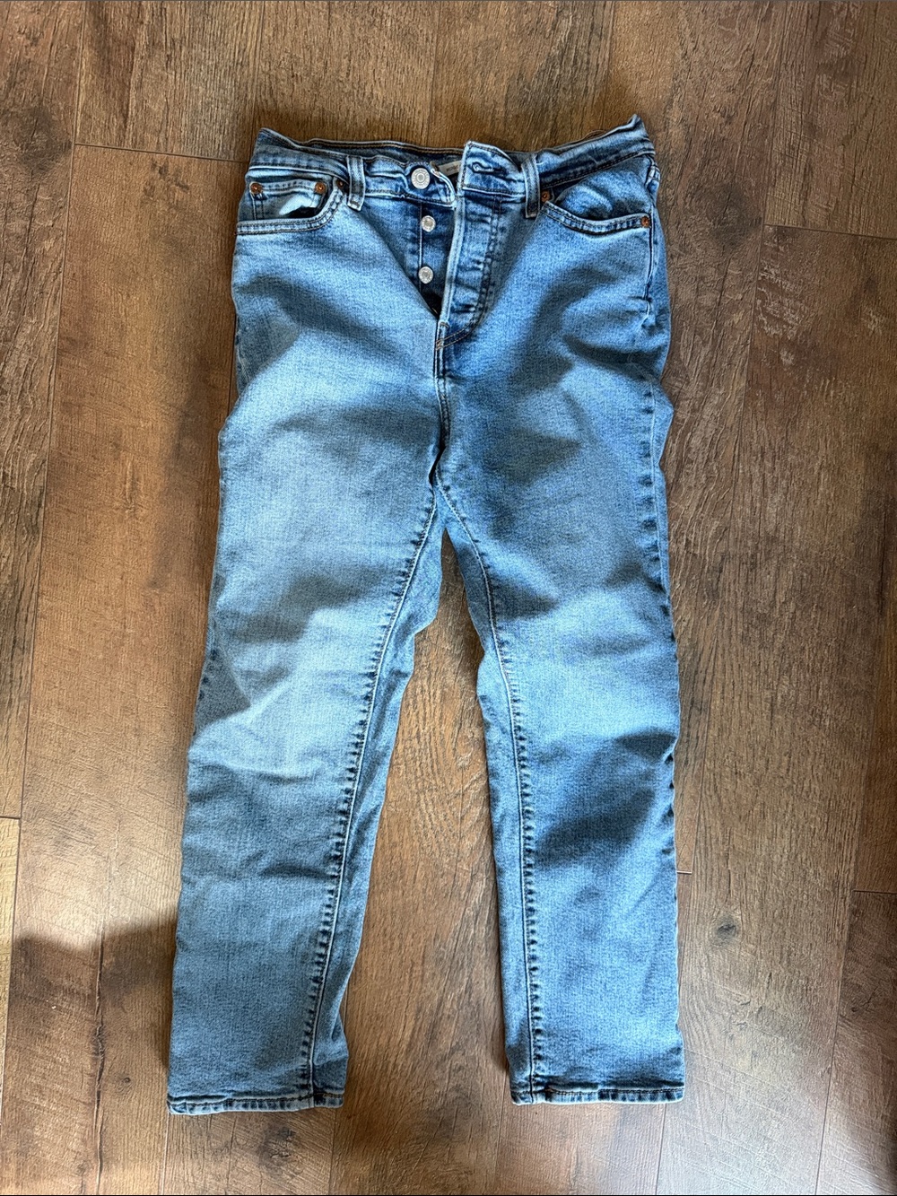 Levi's Light Blue Ankle-Length Cropped Jeans